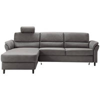 ECKSOFA in Lederlook Anthrazit  - Anthrazit/Schwarz, Modern, Holz/Textil (176/279cm) - Livetastic