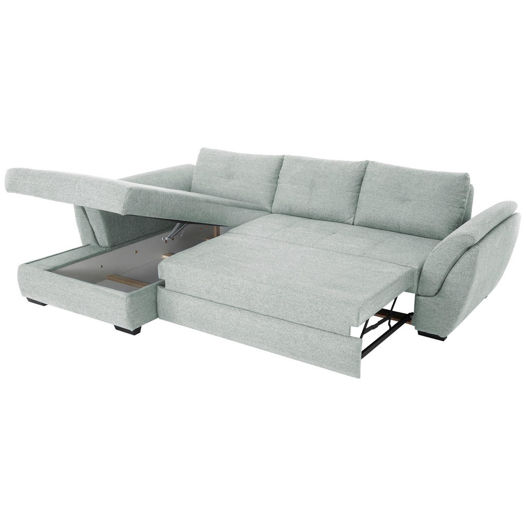 Thumbnail - Livetastic Ecksofa, Hellgrau, Textil, 3-Sitzer, Ottomane links, L-Form, 278x187 cm, seitenverkehrt erhältlich, Rücken ec...