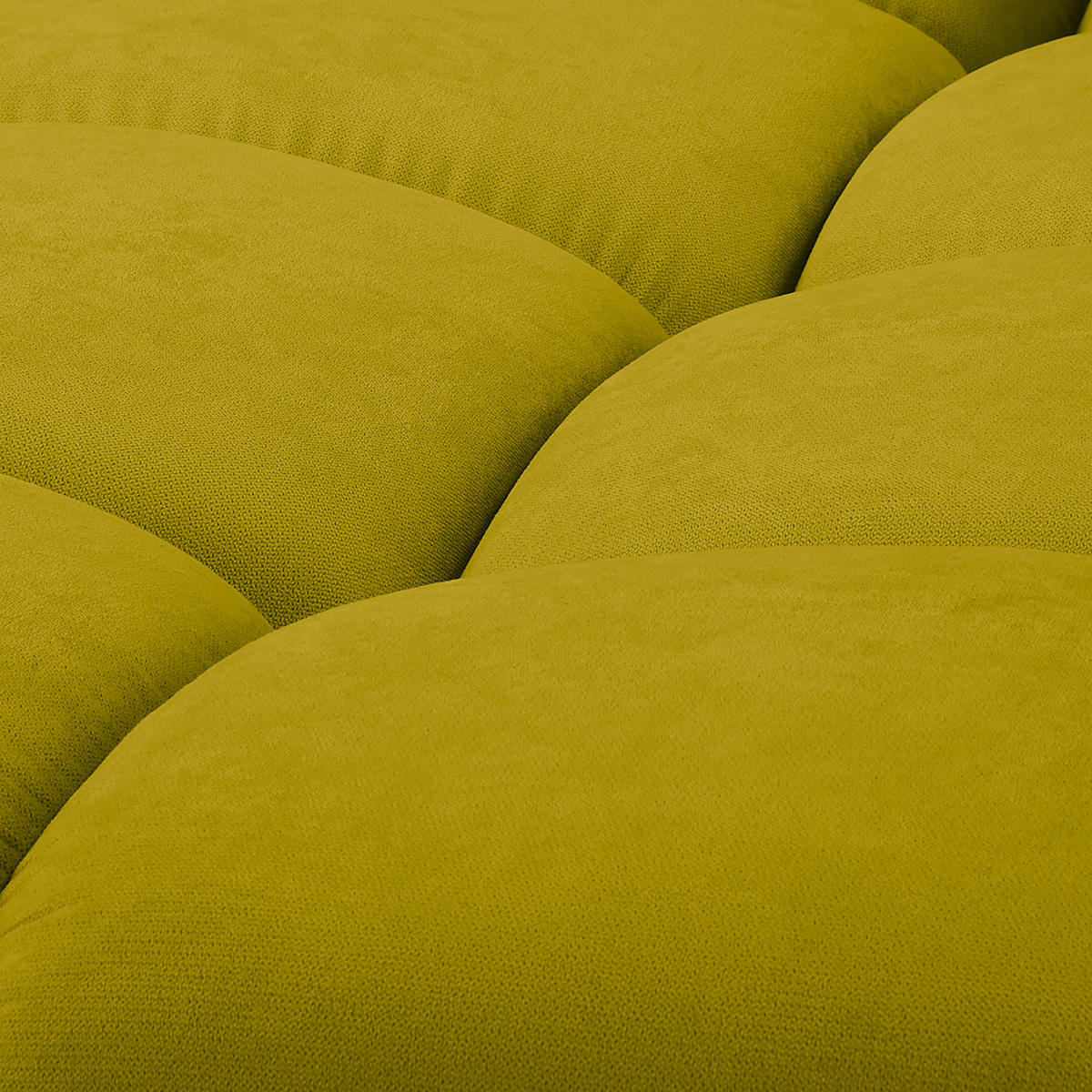 ECKSOFA in Mikrofaser Grün  - Silberfarben/Grün, Design, Textil/Metall (256/175cm) - Livetastic