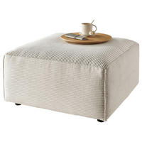 HOCKER in Textil Weiß  - Schwarz/Weiß, Design, Kunststoff/Textil (80/71/80cm) - Pure Home Lifestyle