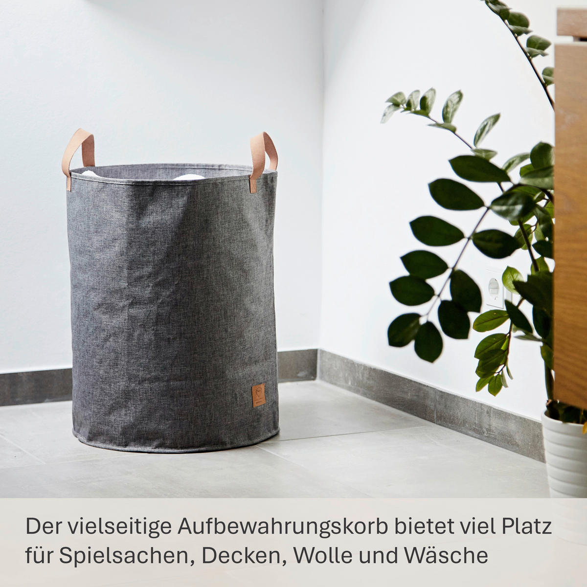 WÄSCHEKORB - Grau, Basics, Textil (40/40/45cm) - Store It