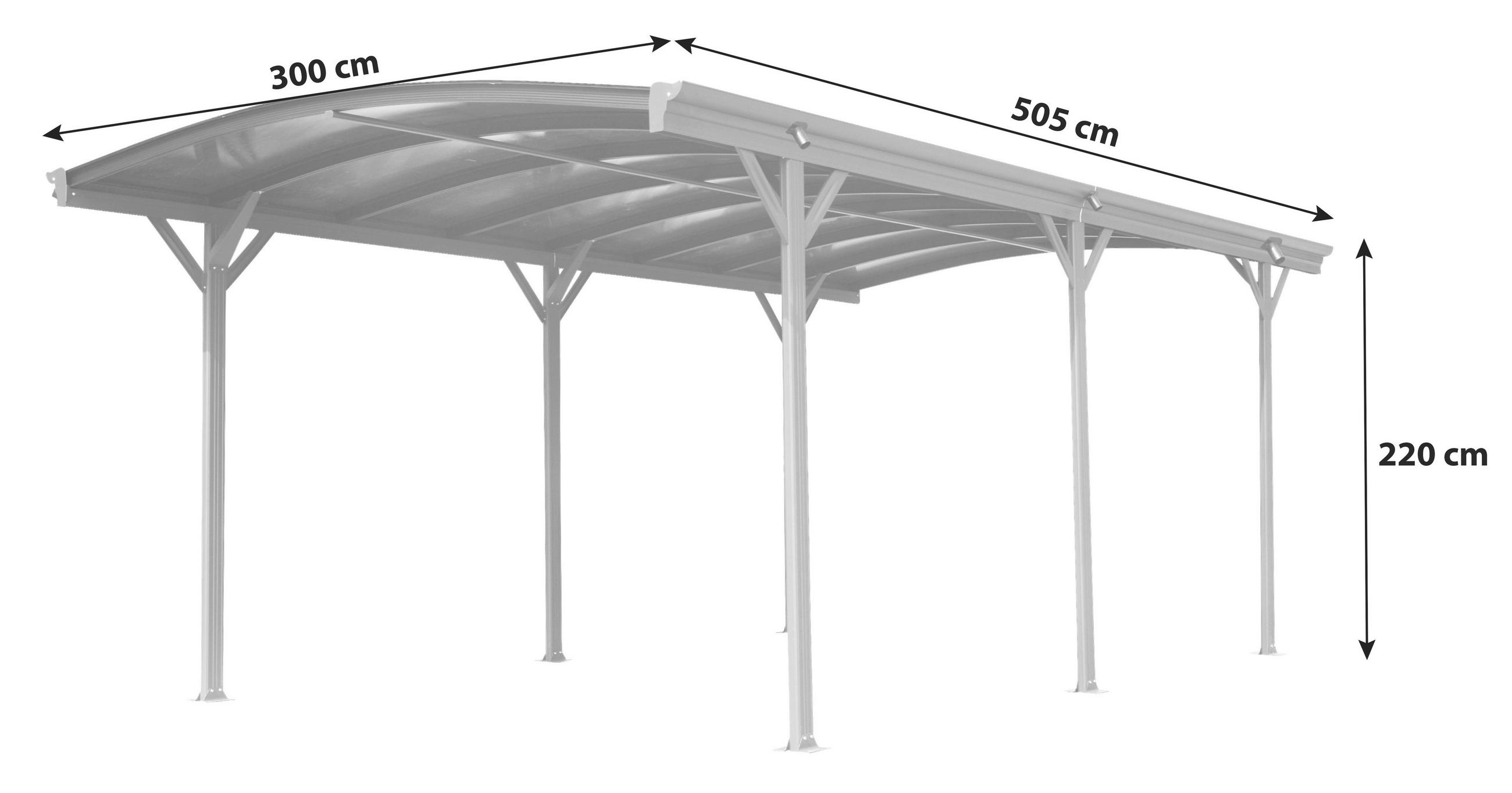 Thumbnail - Ambia Garden Carport, Metall, 300x220x505 cm, Sonnen- & Sichtschutz, Pavillons & Pergolas, Pergolas