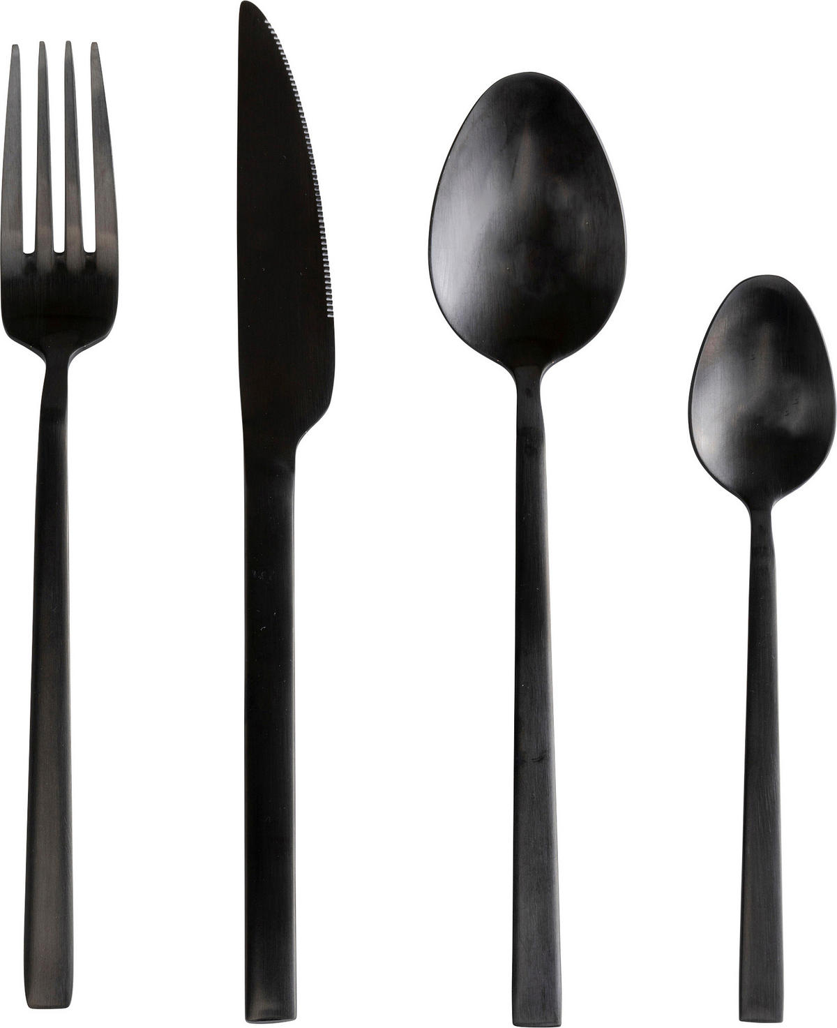 SADA PŘÍBORŮ nerezová ocel, 16dílné - černá, Basics, kov (20/6/26cm) - Kare-Design