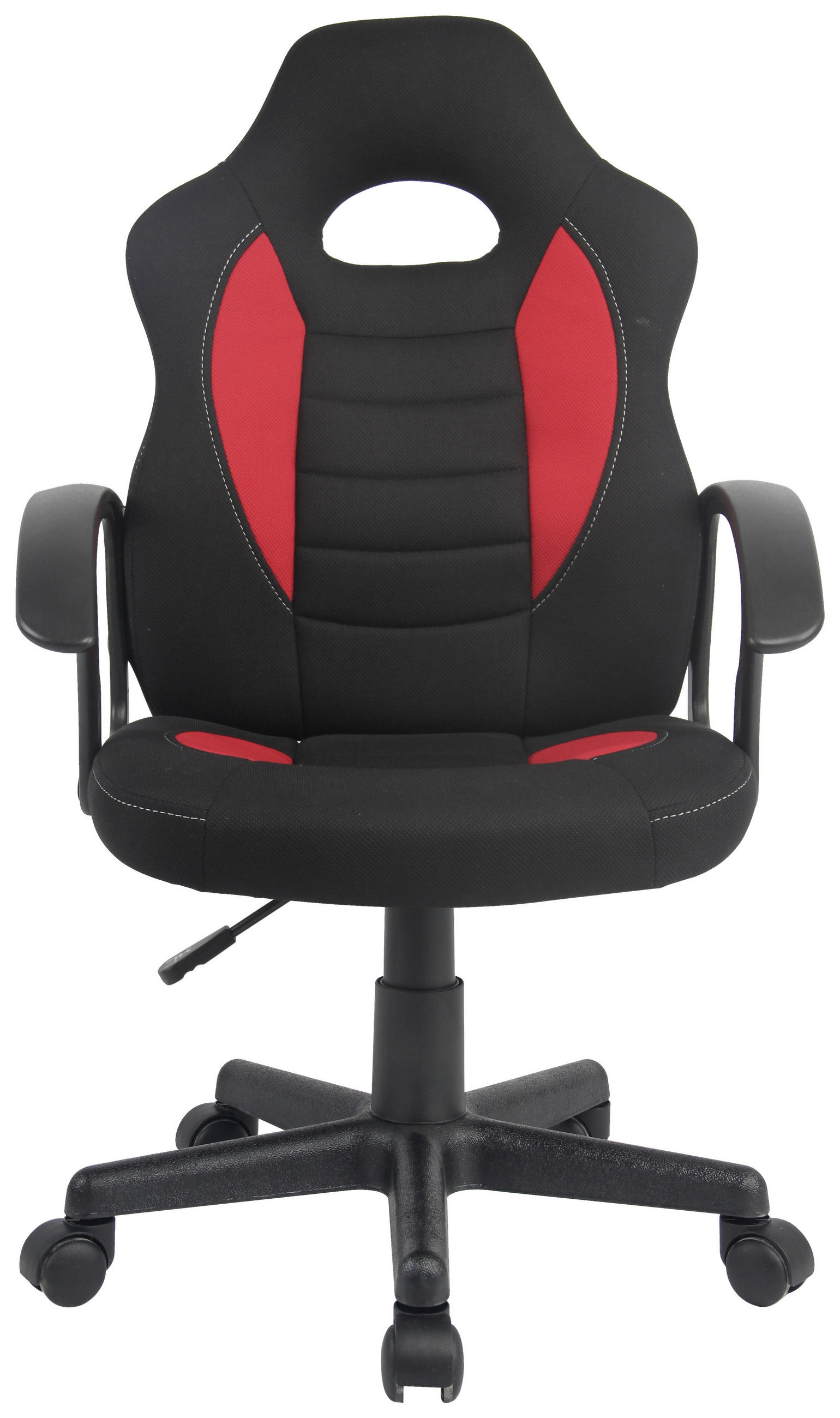 OTOČNÁ STOLIČKA PRE MLÁDEŽ, tkaná textília, červená, čierna - čierna/červená, Konventionell, kov/textil (54/88-98/59cm) - Cantus
