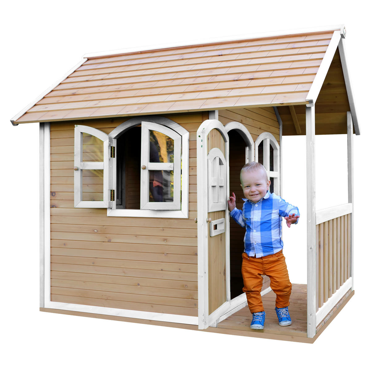 SPIELHAUS ALEX 137/178/191 cm axi  - Weiss/Braun, Basics, Holz (137/178/191cm)