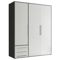 ORMAR S KLASIČNIM VRATIMA     - bijela/srebrne boje, Moderno, drvni materijal/plastika (155/194/58cm) - Livetastic