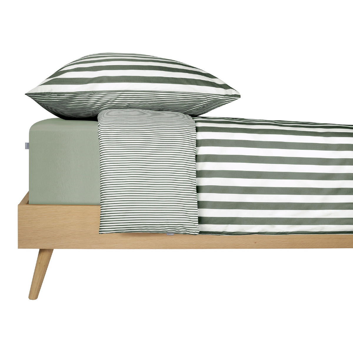 BETTWÄSCHE 2-teilig MARIE Renforcé 135/200 cm  - Dunkelgrün, Basics, Textil (135/200cm)