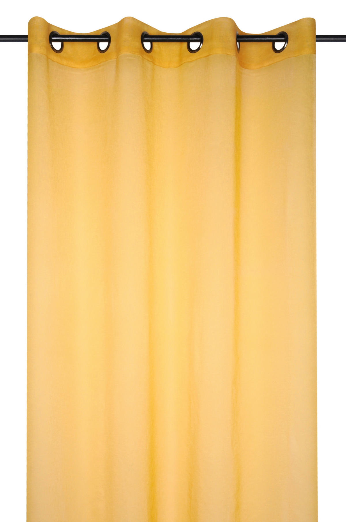 KONČANA ZAVESA  pol prosojno   135/260 cm  - rumena, Basics, tekstil (135/260cm)