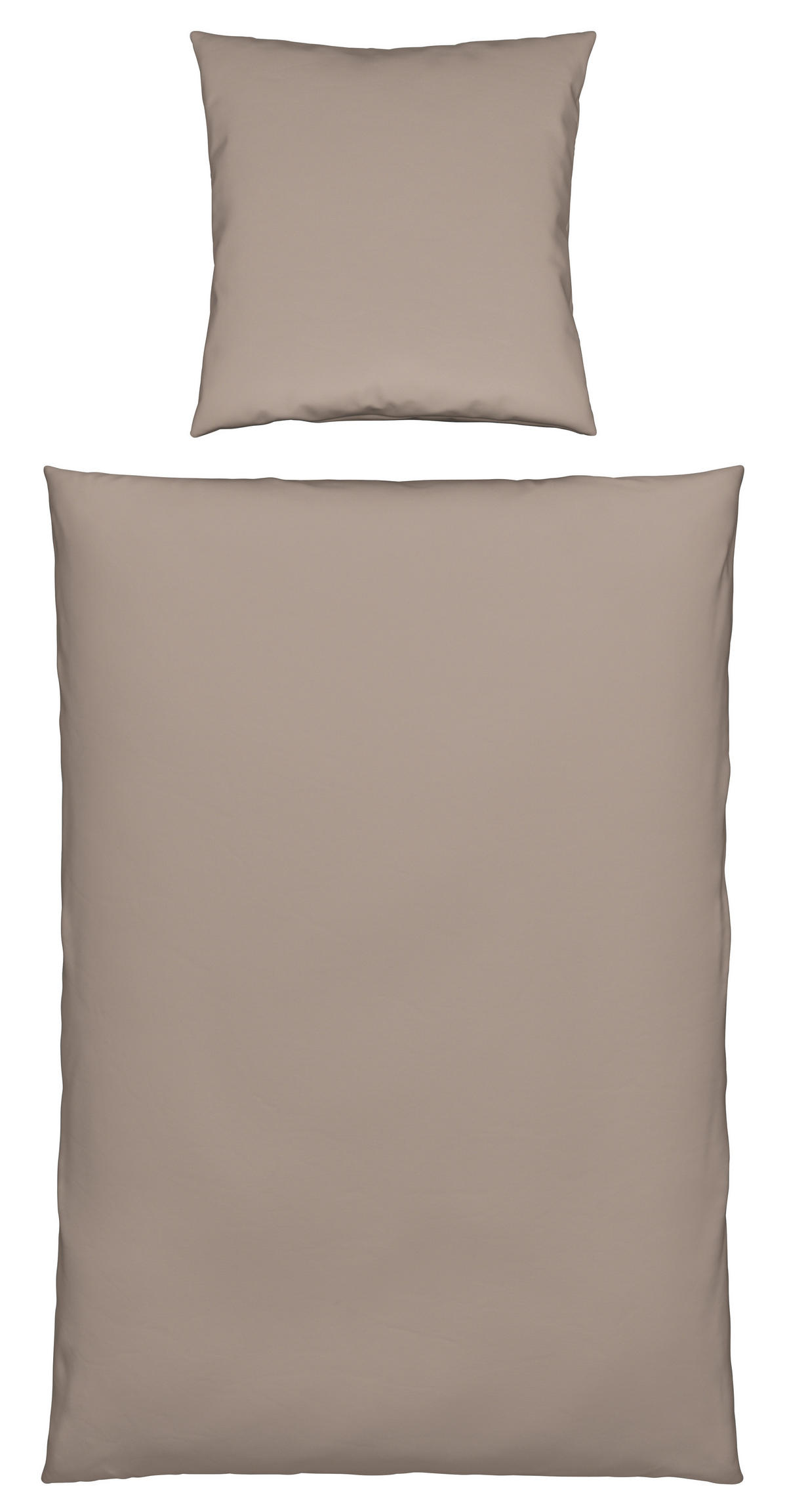 BETTWÄSCHE Musselin 155/220 cm  - Graubraun, Basics, Textil (155/220cm) - Novel