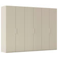 DREHTÜRENSCHRANK 301/235/61 cm,  in Champagner, 6-türig  - Champagner, Basics, Holzwerkstoff/Metall (301/235/61cm) - Novel