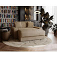 XXL-SESSEL Cord Beige    - Beige/Schwarz, MODERN, Kunststoff/Textil (160/87/190cm) - Carryhome