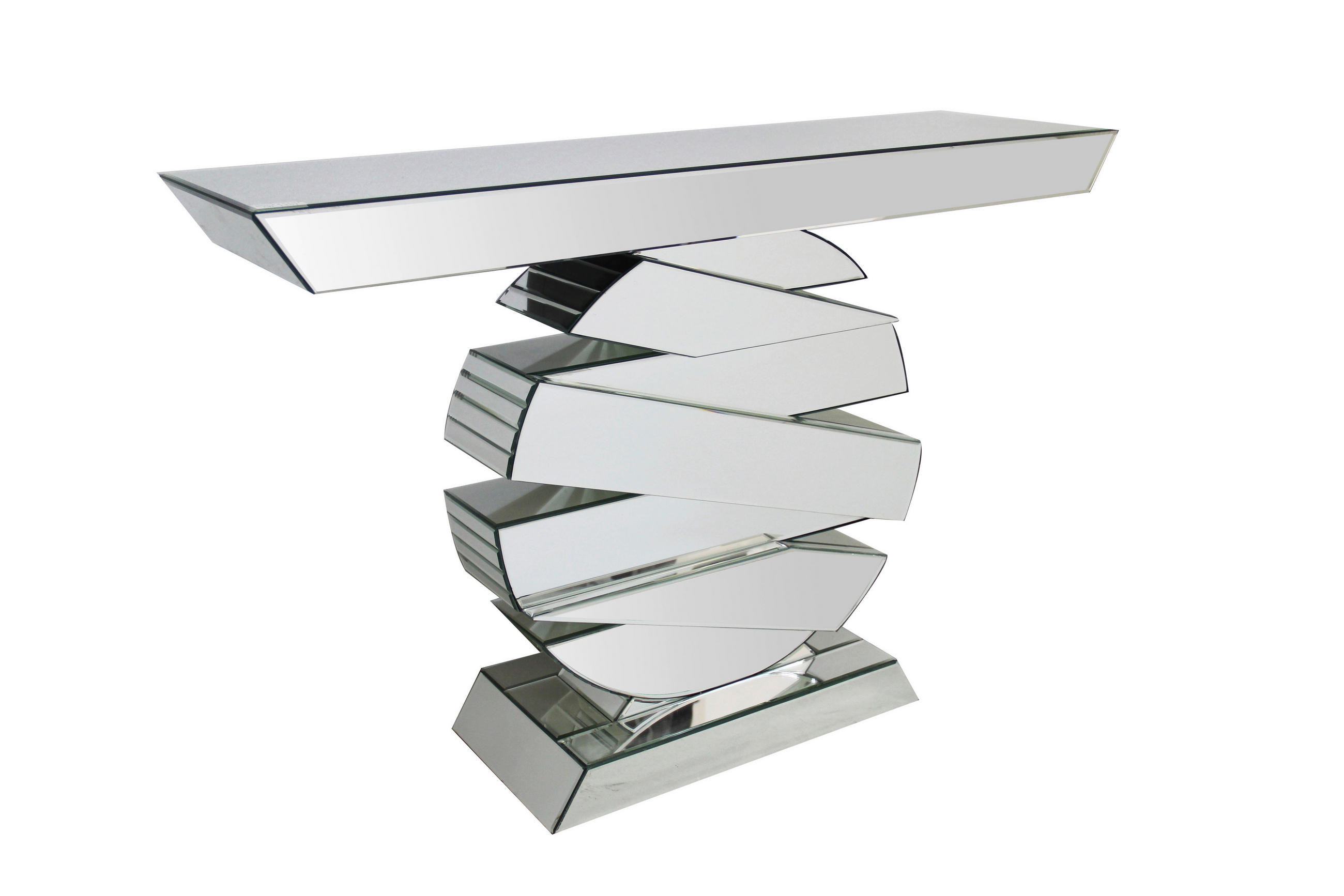 KONSOLENTISCH in Glas, Holzwerkstoff 119/35,5/80 cm    - Silberfarben, Design, Glas/Holzwerkstoff (119/35,5/80cm) - Livetastic