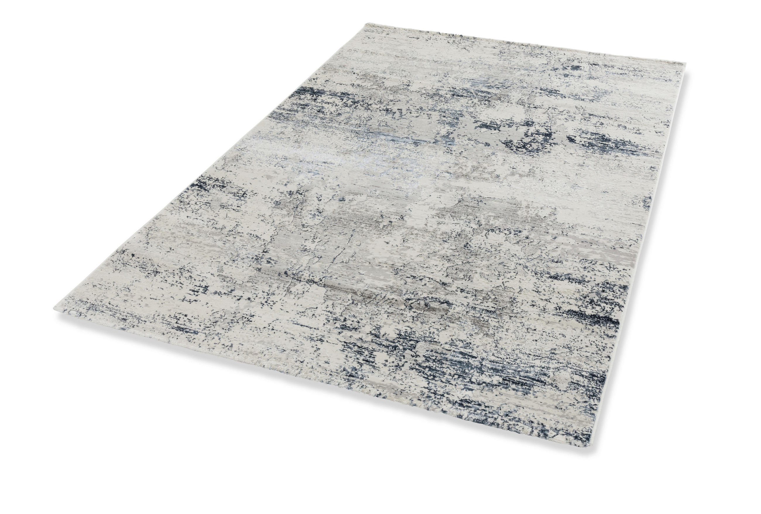 WEBTEPPICH 133/190 cm Noa Blau, Creme, Hellblau, Dunkelblau  - Blau/Creme, KONVENTIONELL, Textil (133/190cm)
