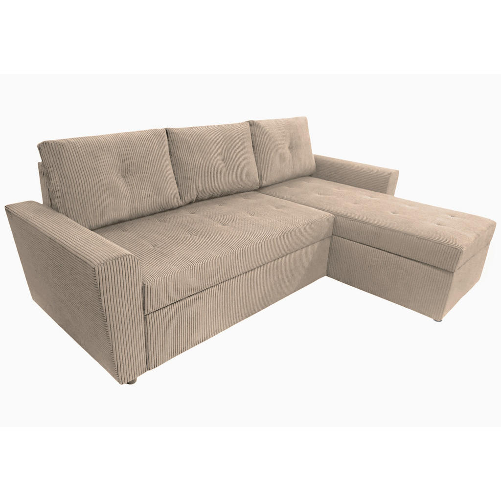 Thumbnail - Mid.you Ecksofa, Taupe, Textil, 3-Sitzer, Füllung: Schaumstoff, L-Form, 231x155 cm, Liegefunktion, seitenverkehrt erhält...