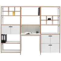 MINI-OFFICE Beimöbel erhältlich, in verschiedenen Holz-Dekoren erhältlich Weiß, Buchefarben - Buchefarben/Weiß, MODERN, Holzwerkstoff (228/50/179,1cm) - Tojo