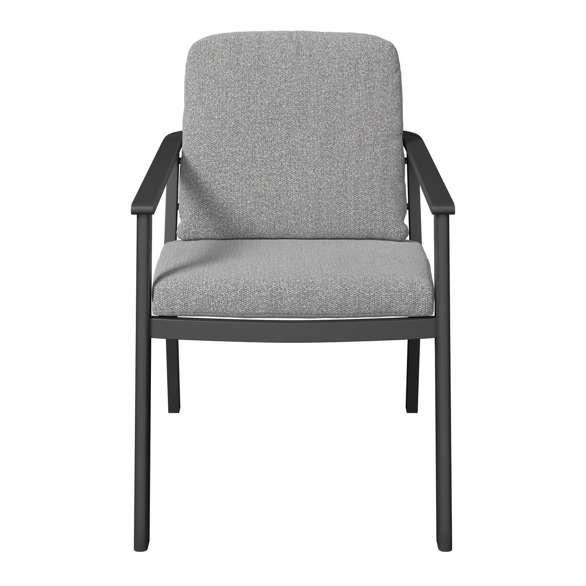 GARTENSESSEL - Anthrazit/Grau, Basics, Textil/Metall (58/80/66cm) - Amatio