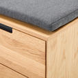 GARDEROBENBANK  in 80/47/40 cm  - Eichefarben/Anthrazit, KONVENTIONELL, Holz/Textil (80/47/40cm) - Linea Natura