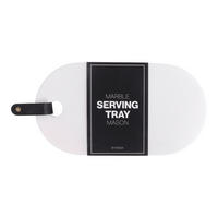 POSLUŽAVNIK ZA SERVIRANJE   29,5/17,5/1,6 cm           - bijela, Basics, kamen (29,5/17,5/1,6cm)