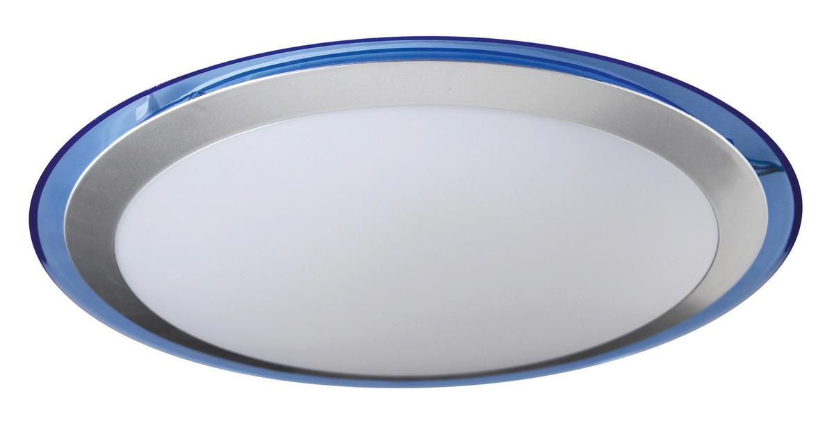 LED-DECKENLEUCHTE 33 cm  - Blau/Silberfarben, Basics, Kunststoff/Metall (33cm) - Näve