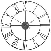 WANDUHR Schwarz  - Schwarz, Design, Metall (60cm) - Ambia Home