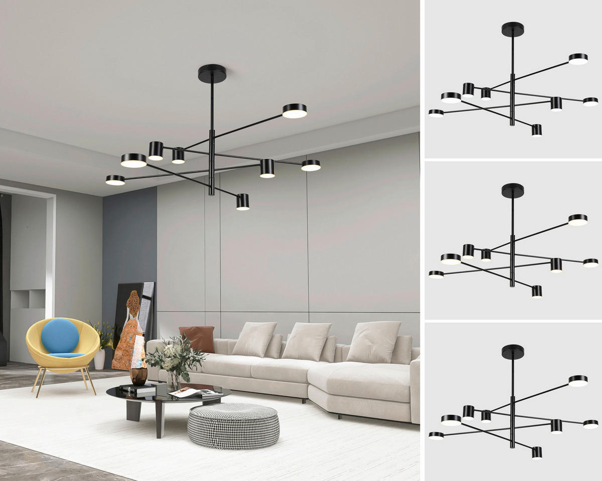 HÄNGELEUCHTE 87,3/65 cm   - Schwarz, Design, Kunststoff/Metall (87,3/65cm) - Collet's Monde