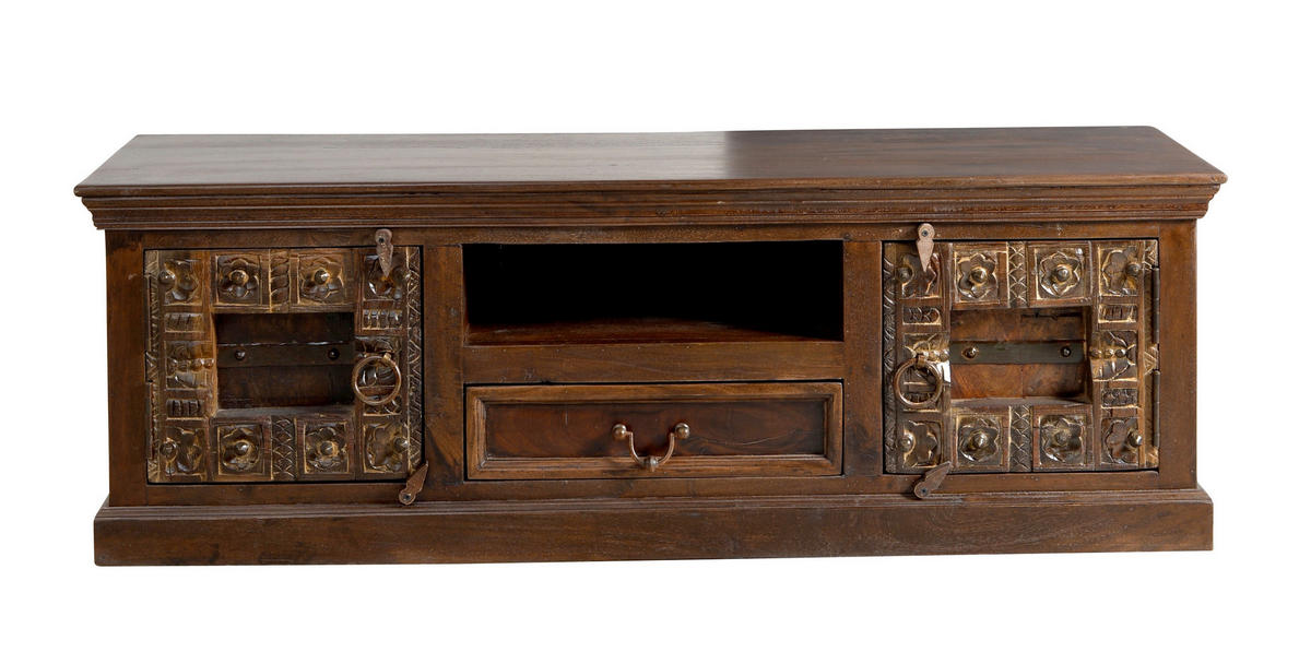 LOWBOARD  150/50/45 cm 1 Schublade(n)  - Schwarz/Braun, Design, Holz/Metall (150/50/45cm) - MID.YOU