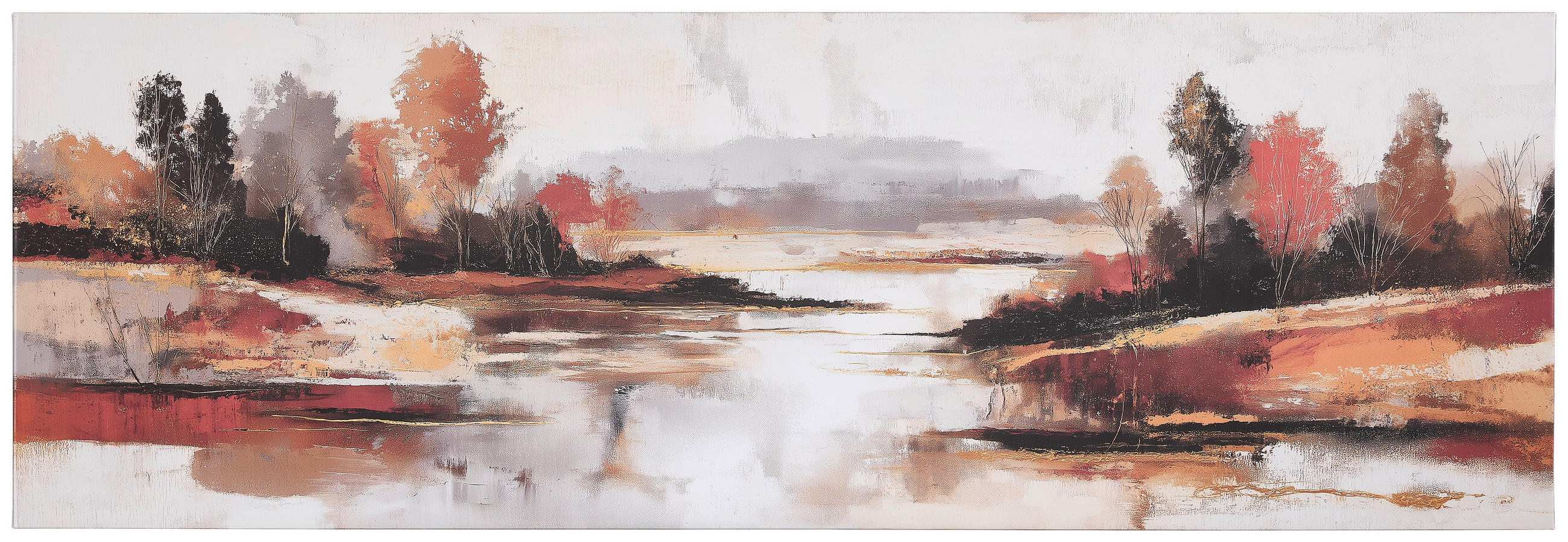 LEINWANDBILD Landschaft & Natur, Herbst 180/60 cm  - Multicolor, Basics, Holz/Papier (180/60cm) - Euroart