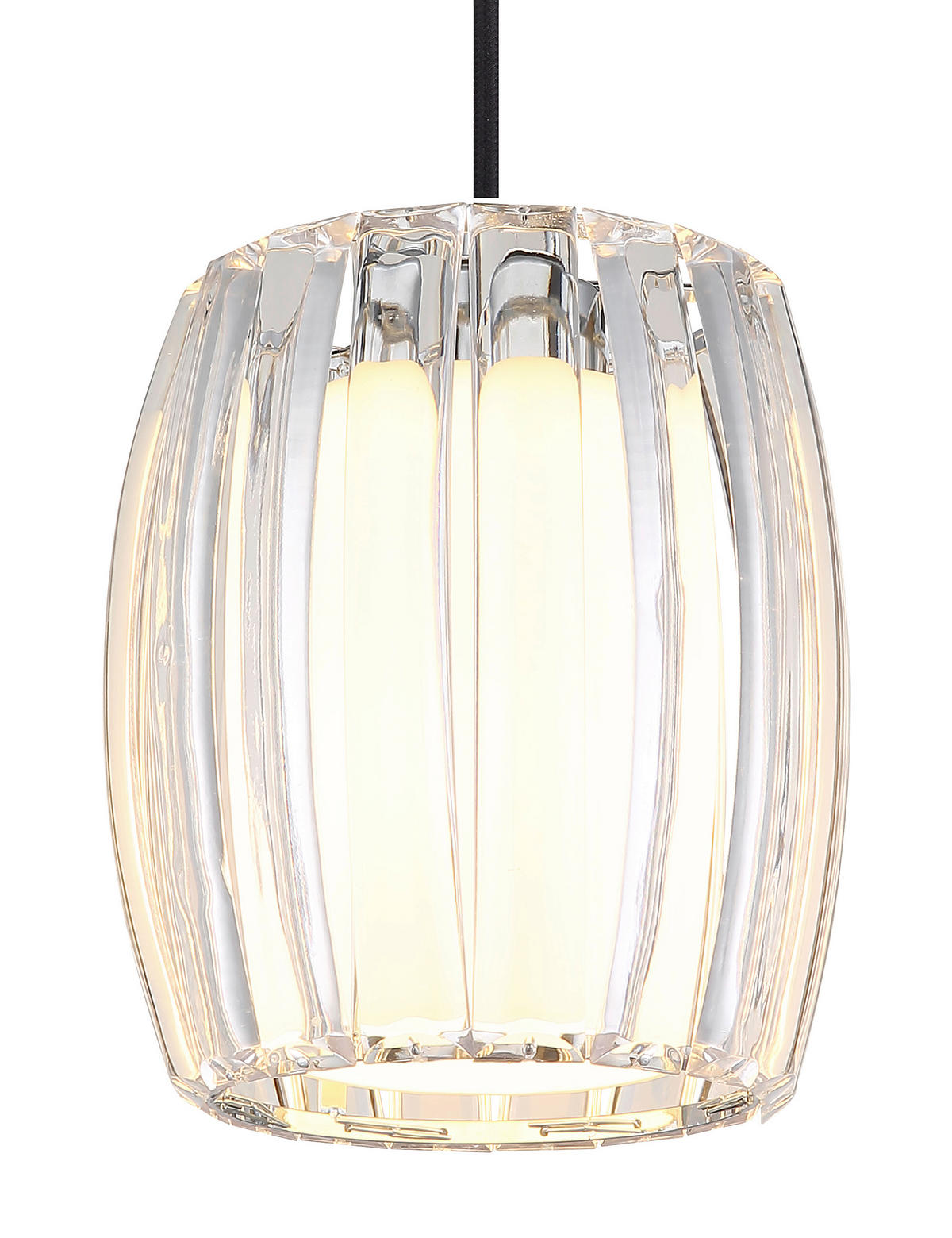 HÄNGELEUCHTE 18/120 cm  - Klar/Opal, Design, Glas/Kunststoff (18/120cm) - Globo