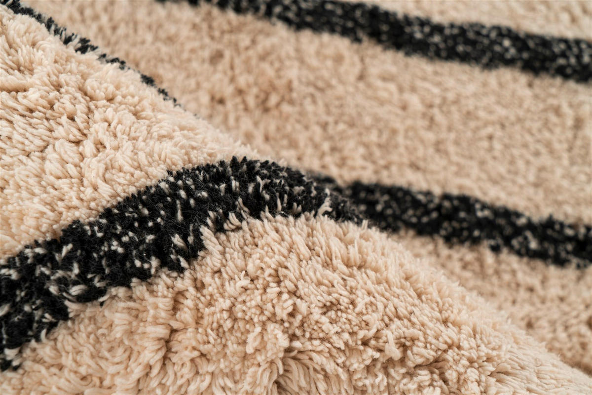 TEPPICH 80/150 cm Mylen 525 Creme / Schwarz Creme, Schwarz  - Creme/Schwarz, KONVENTIONELL, Textil (80/150cm)