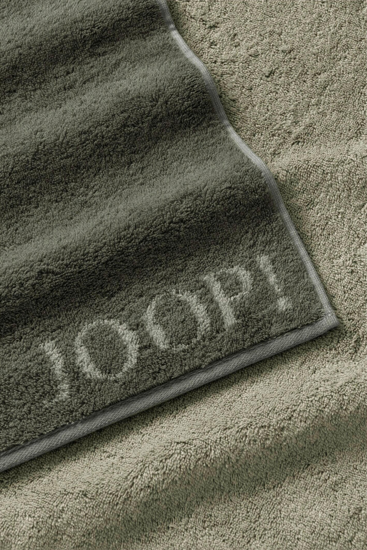 HANDTUCH Contour Doubleface Olivgrün, Dunkelgrau, Hellgrau  - Dunkelgrau/Hellgrau, Basics, Textil (50/100cm) - Joop!
