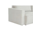 ECKSOFA Hellgrau Feincord  - Hellgrau/Schwarz, KONVENTIONELL, Kunststoff/Textil (242/151cm) - Carryhome