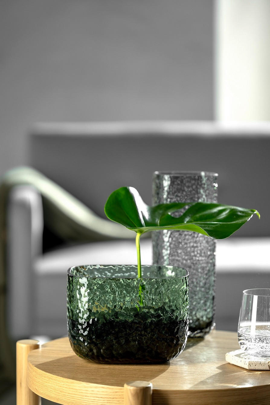 VASE 13 cm  - Grün, LIFESTYLE, Glas (18/13/14,3cm) - Leonardo