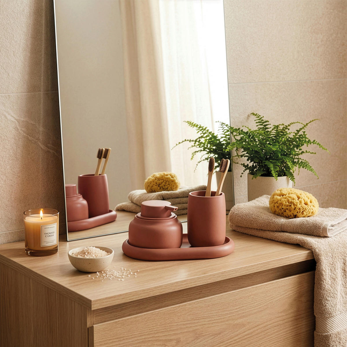 SEIFENSPENDER Kunststoff  - Terracotta, Basics, Kunststoff (10/9cm) - Spirella