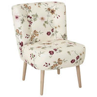 SESSEL in Flachgewebe Weiß  - Buchefarben/Weiß, Design, Holz/Textil (58/78/68cm) - Max Winzer