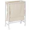 WÄSCHEKORB - Beige/Weiß, MODERN, Textil/Metall (55/78/29cm) - PBJ
