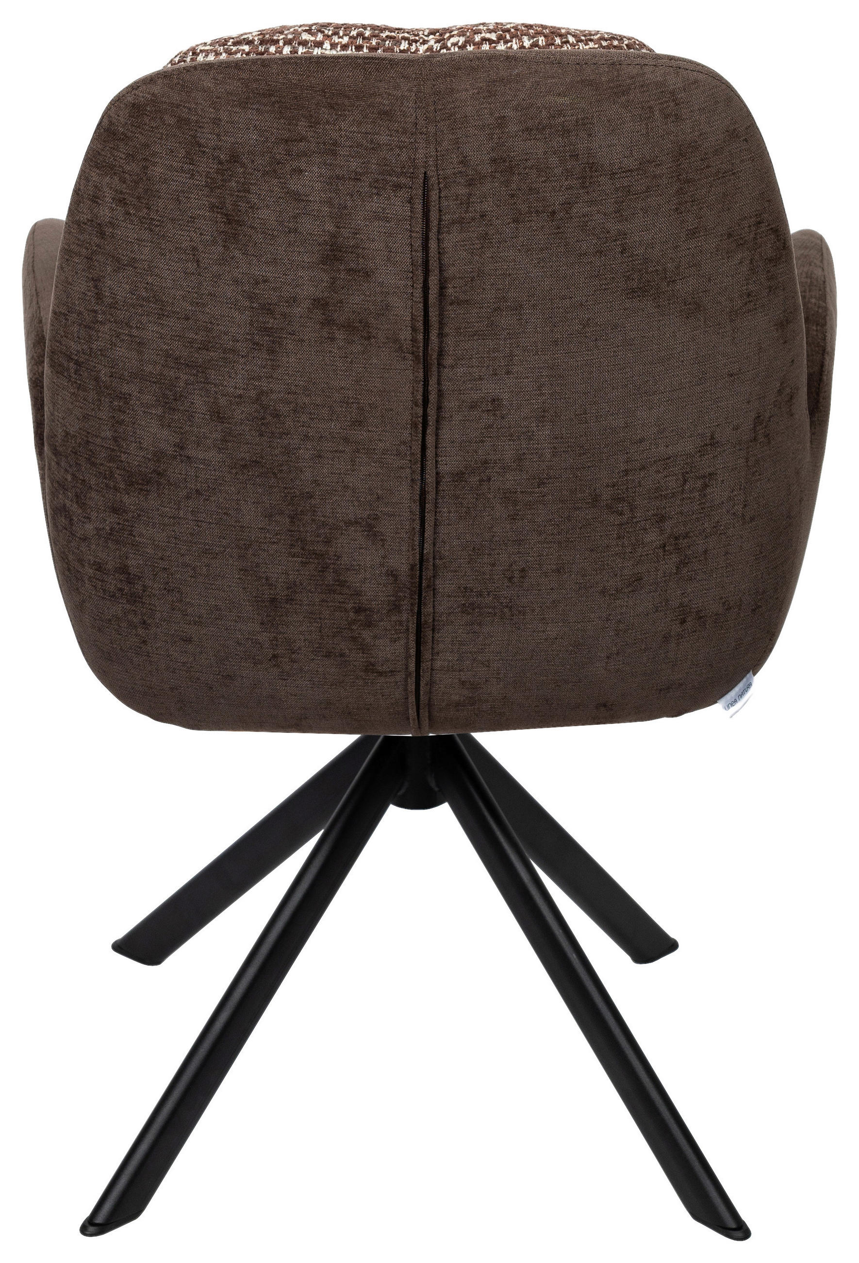 ARMLEHNSTUHL  in Eisen Webstoff  - Schwarz/Braun, Design, Textil/Metall (59/90/64cm) - Linea Natura