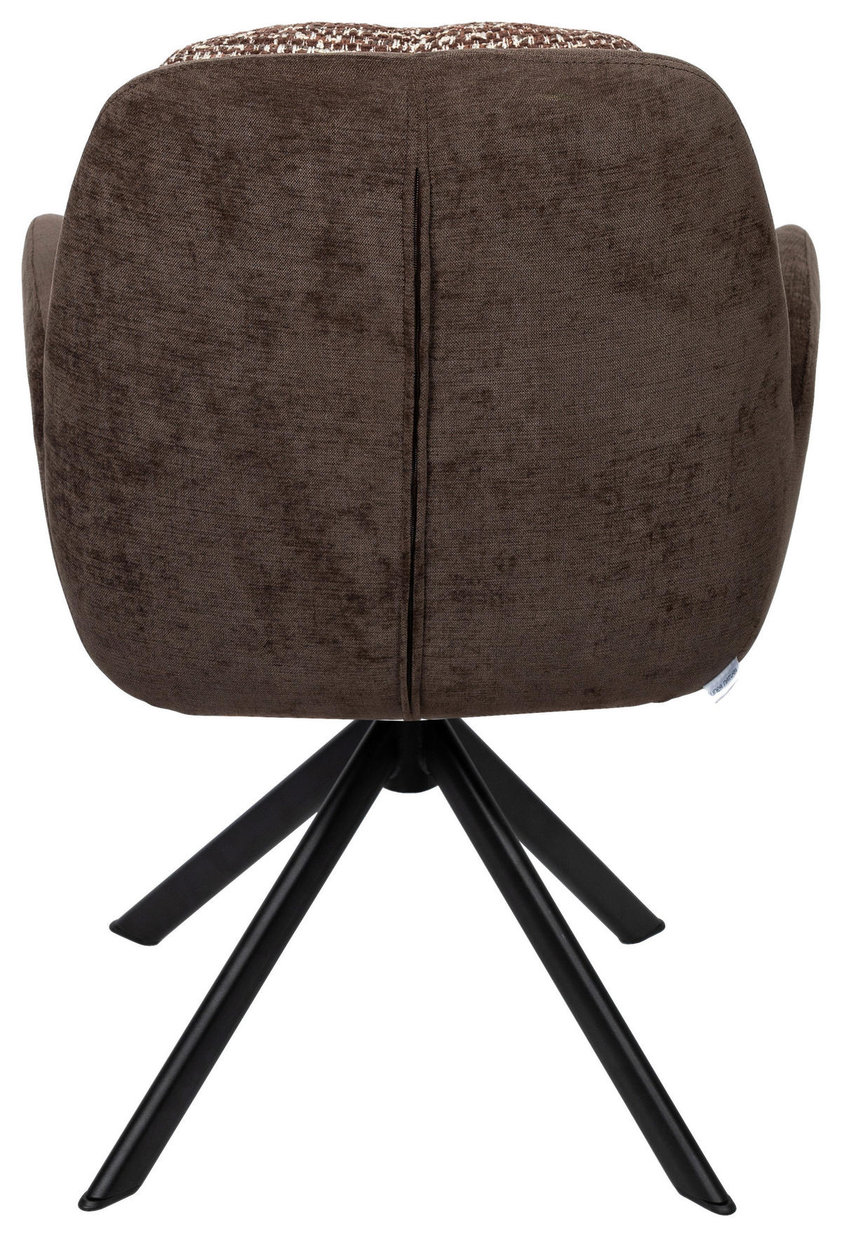 ARMLEHNSTUHL  in Eisen Webstoff  - Schwarz/Braun, Design, Textil/Metall (59/90/64cm) - Linea Natura