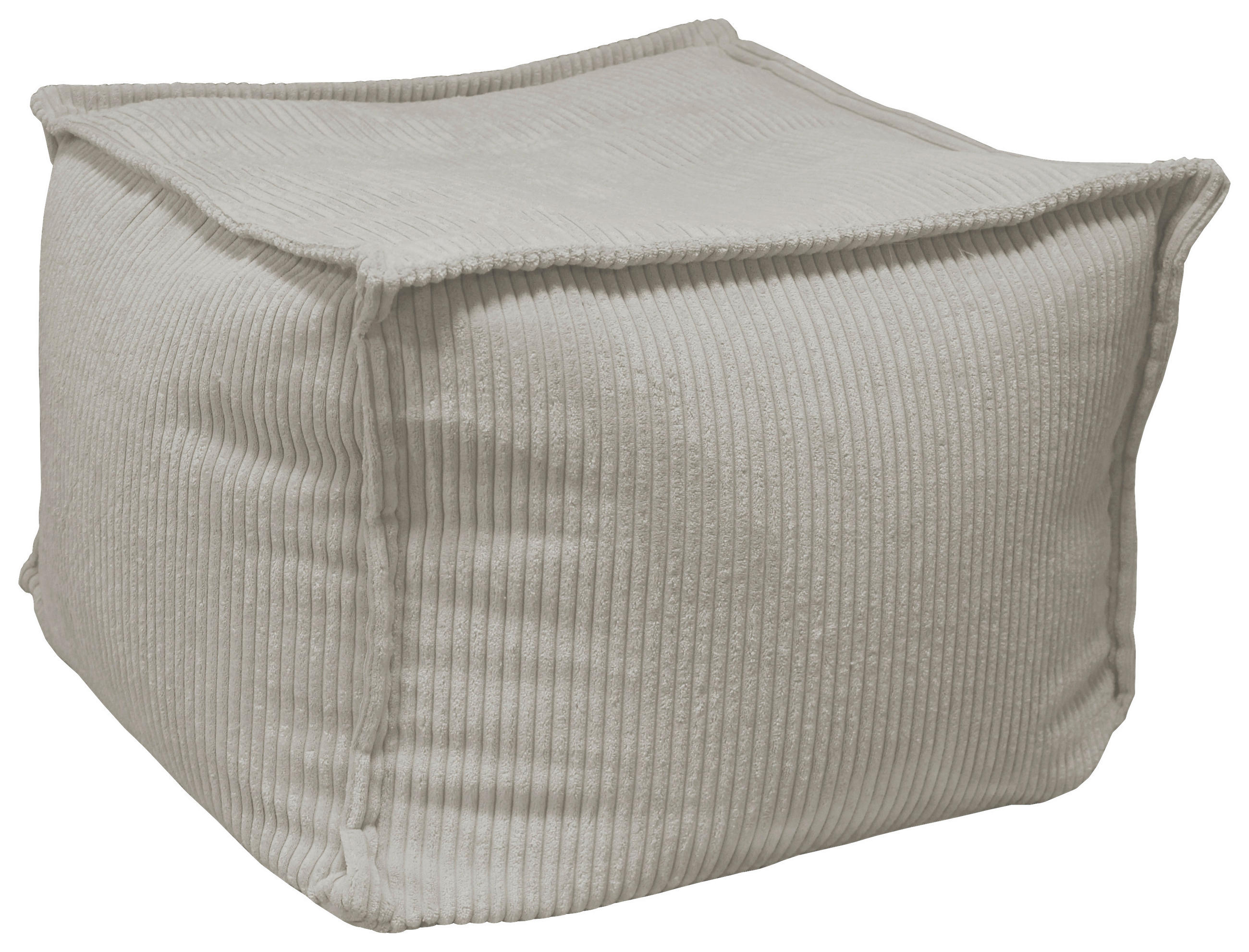 POUF Cord Taupe 70/70/40 cm  - Taupe, Design, Textil (70/70/40cm) - Carryhome