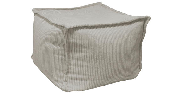 POUF Cord Taupe 70/70/40 cm - Taupe, Design, Textil (70/70/40cm) - Carryhome