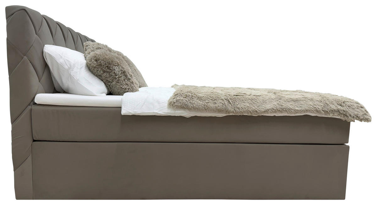 BOXBETT 180/200 cm  in Graphitfarben  - Graphitfarben, MODERN, Textil (180/200cm) - Livetastic
