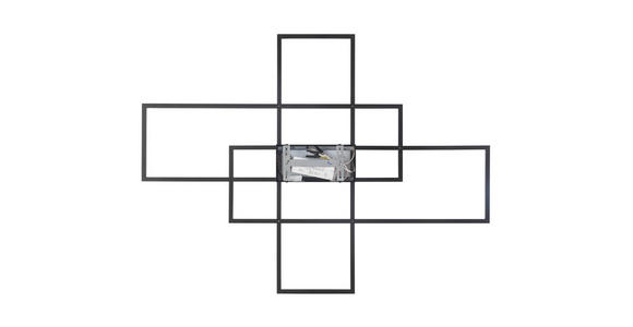 LED-DECKENLEUCHTE 100/75/7 cm - Schwarz, Basics, Kunststoff/Metall (100/75/7cm) - Novel