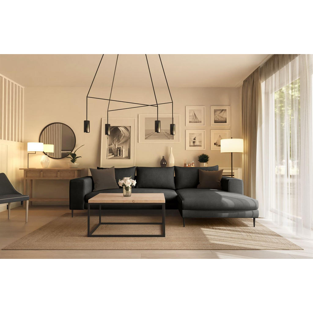 Thumbnail - Trendmanufaktur Eckschlafsofa Aurora, Graphit, Textil, 4-Sitzer, Füllung: Schaumstoff, Silikon, 315x170 cm, Bettkasten e...