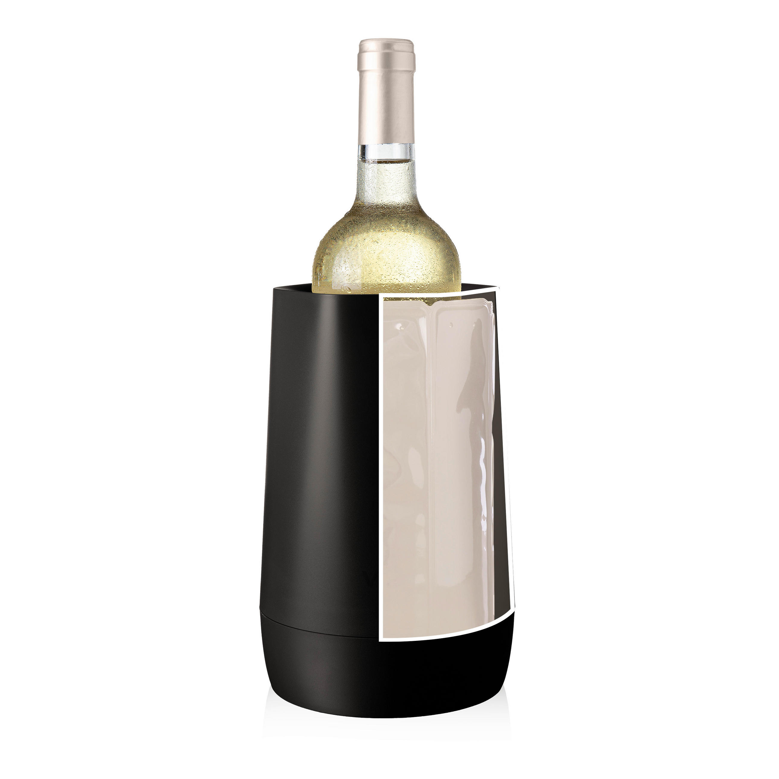 RASHLAĐIVAČ ZA VINO   - crna, Osnovno, plastika (13.6/13.6/21.3cm) - Vacu Vin