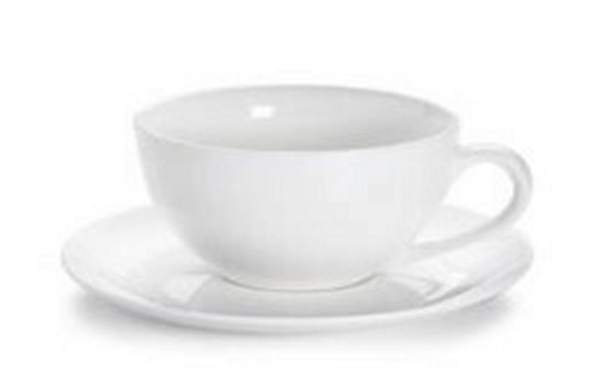 ŠÁLEK S PODŠÁLKEM  - bílá, Basics, keramika - Maxwell & Williams