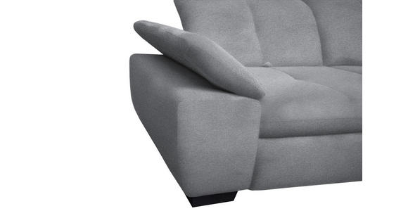 ECKSOFA Grau Flachgewebe - Schwarz/Grau, Design, Textil/Metall (242/313cm) - Xora