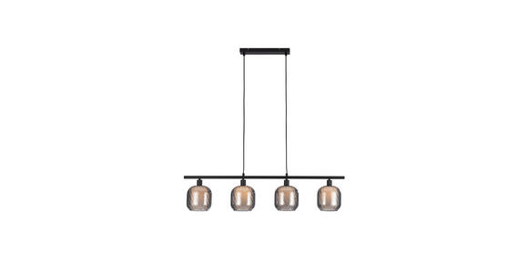 HÄNGELEUCHTE 100/15/150 cm  - Schwarz/Weiß, Basics, Glas/Metall (100/15/150cm) - Novel