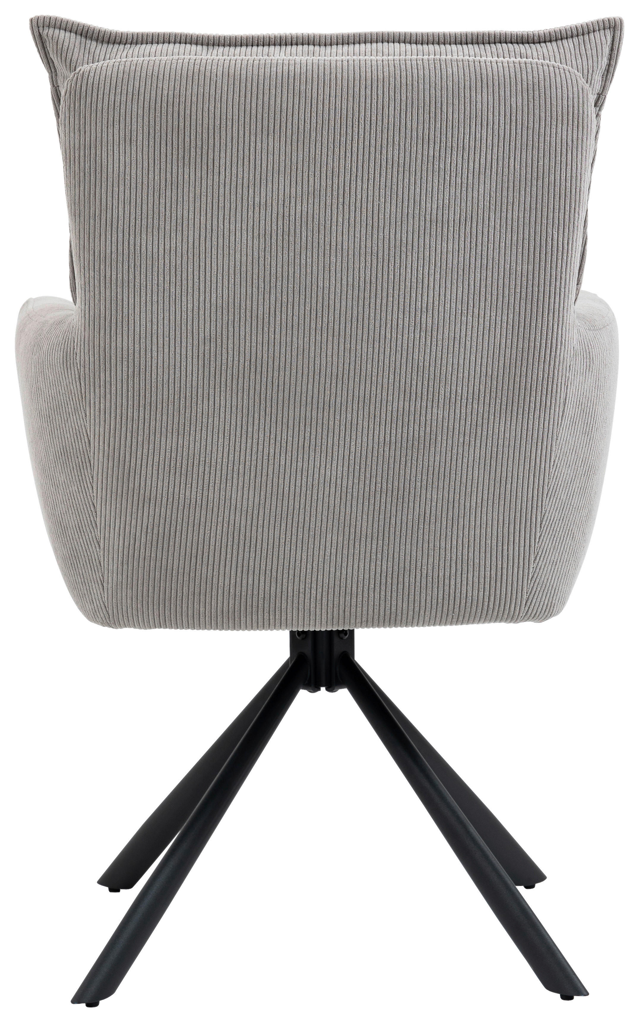 ARMLEHNSTUHL  in Eisen Cord  - Taupe/Schwarz, Design, Textil/Metall (60/95/67cm) - Novel