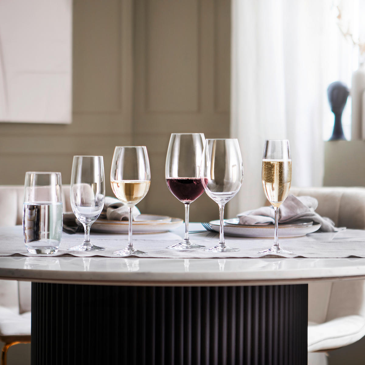 GLÄSERSET  - Klar, Basics, Glas (355ml) - Novel