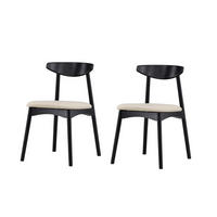 STUHL     - Beige/Schwarz, MODERN, Holz/Textil (47/80/54cm) - Livetastic