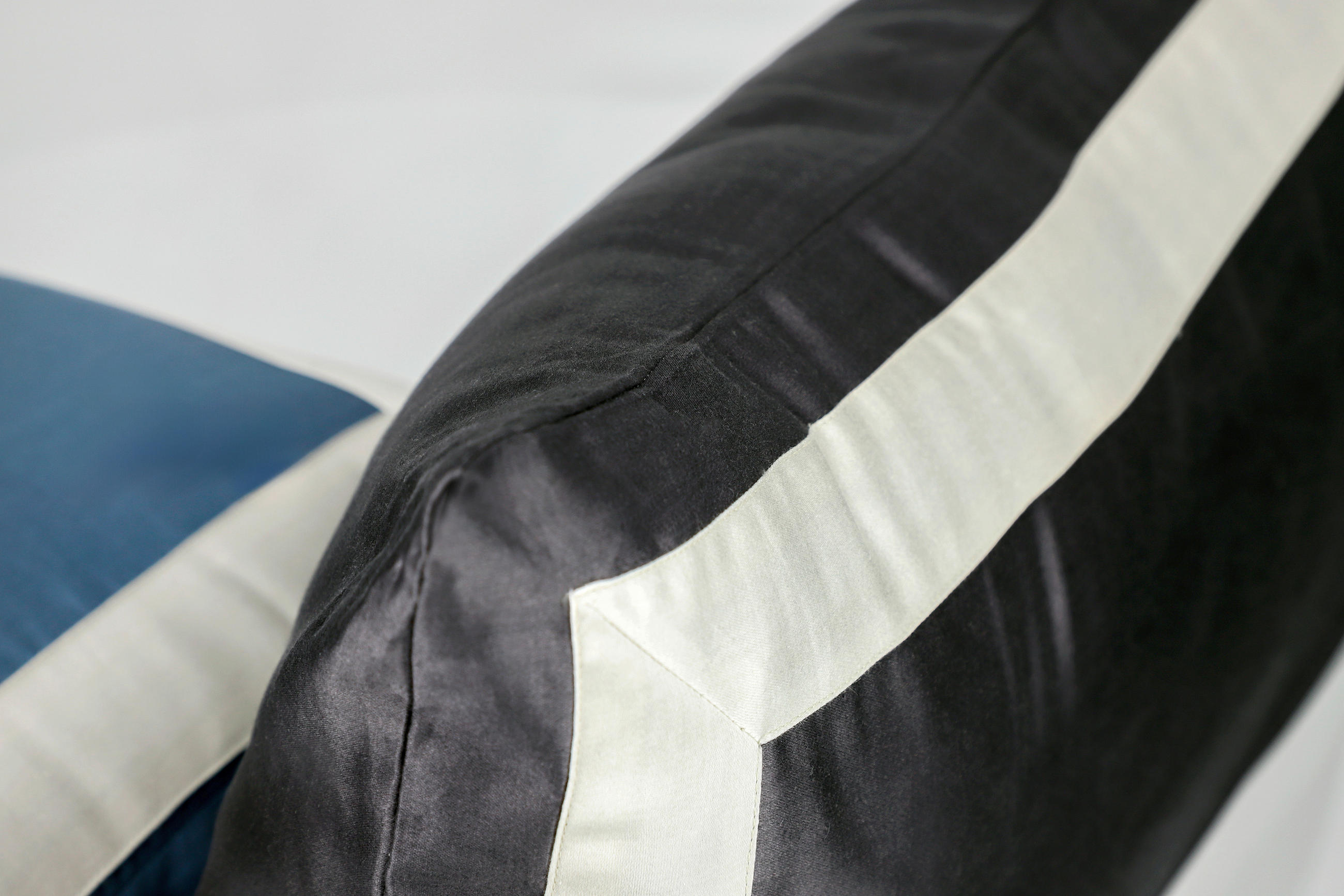 KISSENHÜLLEN-SET Marcel.Remus.Design - Son Vida anthrazit 40/80 cm  - Anthrazit/Weiß, Design, Textil (40/80cm) - Marcel Remus